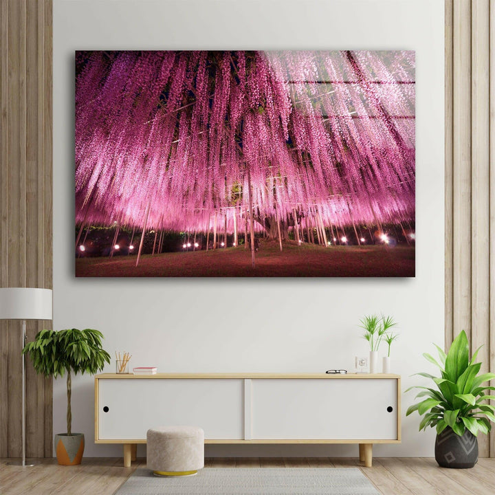 Ashikaga Flower Park Glass Wall Art, custom glass pictures, glass art prints
