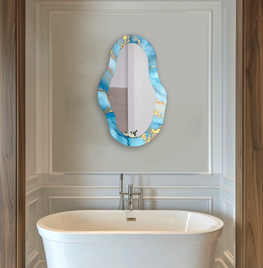 Wall mirrors designed with bold geometric shapes to make a striking statement
