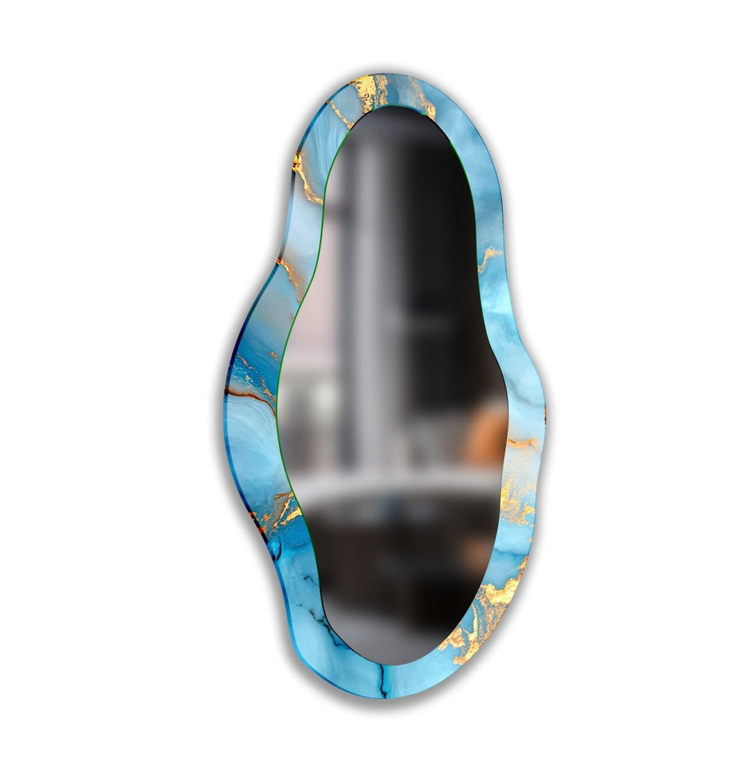 Mirror wall art inspired by abstract forms, perfect for adding a touch of artistic charm
