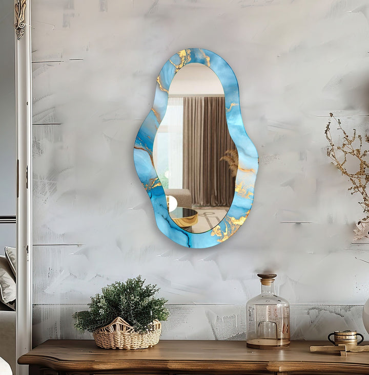 Mirrored wall art showcasing intricate craftsmanship for a unique and stylish addition
