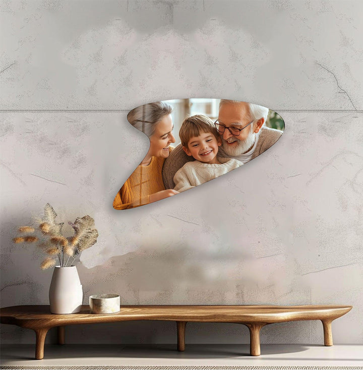 Benutzerdefinierte abstrakte Welle Glas Wandkunst