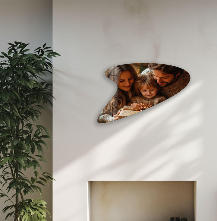 Benutzerdefinierte abstrakte Welle Glas Wandkunst