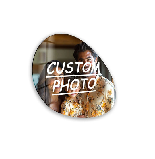 Custom Organic Oval Glass Wall Art - MyPhotoStation