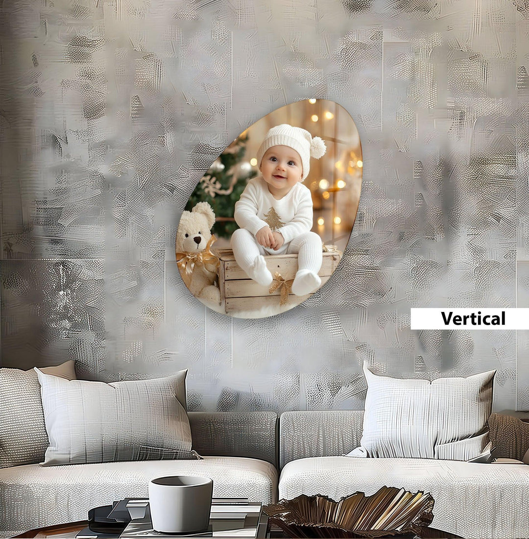 Individuelle organische ovale Glaswandkunst