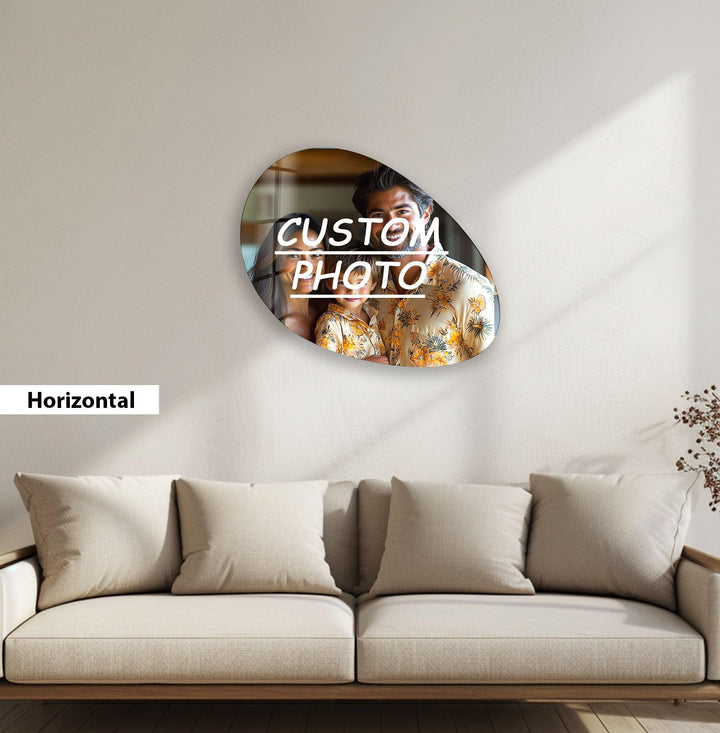 Individuelle organische ovale Glaswandkunst