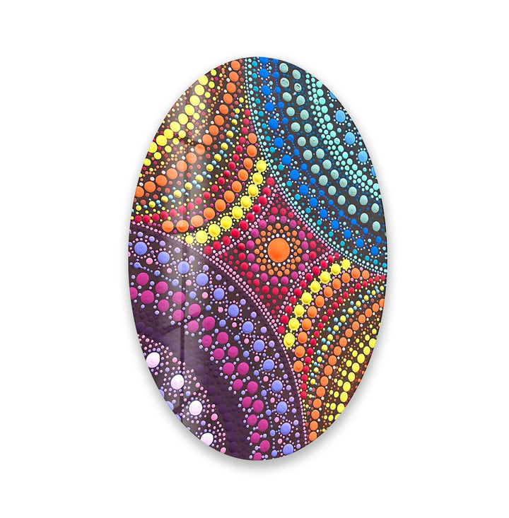 Asymmetric Oval Colorful Stained Glass Wall Art art glass wall art, glass wall art pictures
