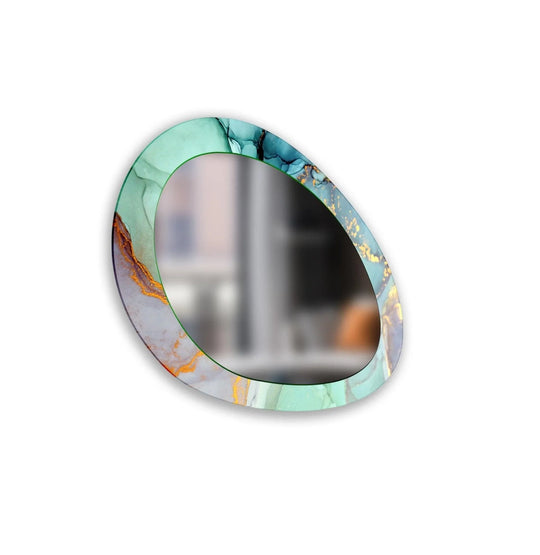 Asymmetric Oval Living Room Wall Mirror - MyPhotoStation