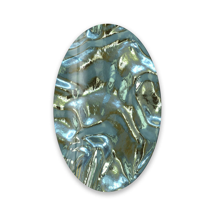 Asymmetric Oval Shiny Glass Wall Art glass photo prints, glass picture prints
