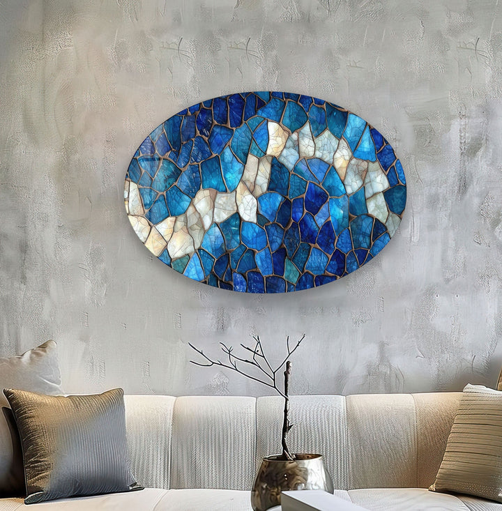 Asymmetric Oval Stained Stones Glass Wall Art art glass wall art, glass wall art pictures

