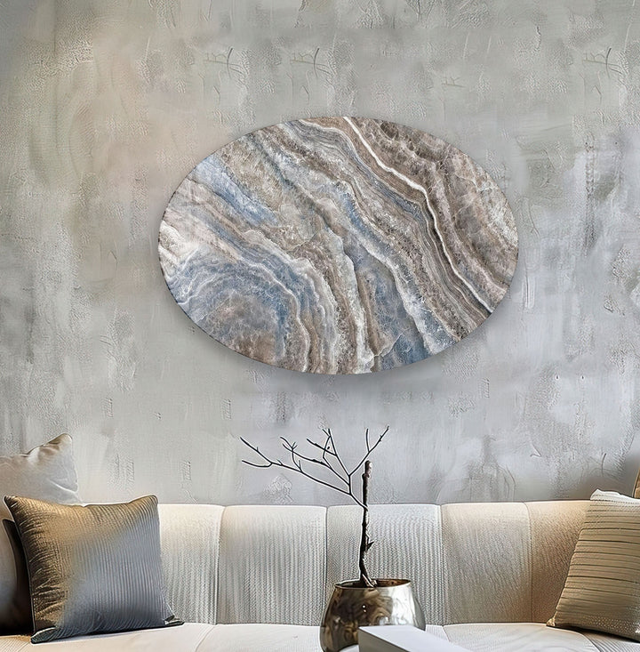 Asymmetric Oval Stone Design Glass Wall Art glass pictures for Wall, glass prints wall art
