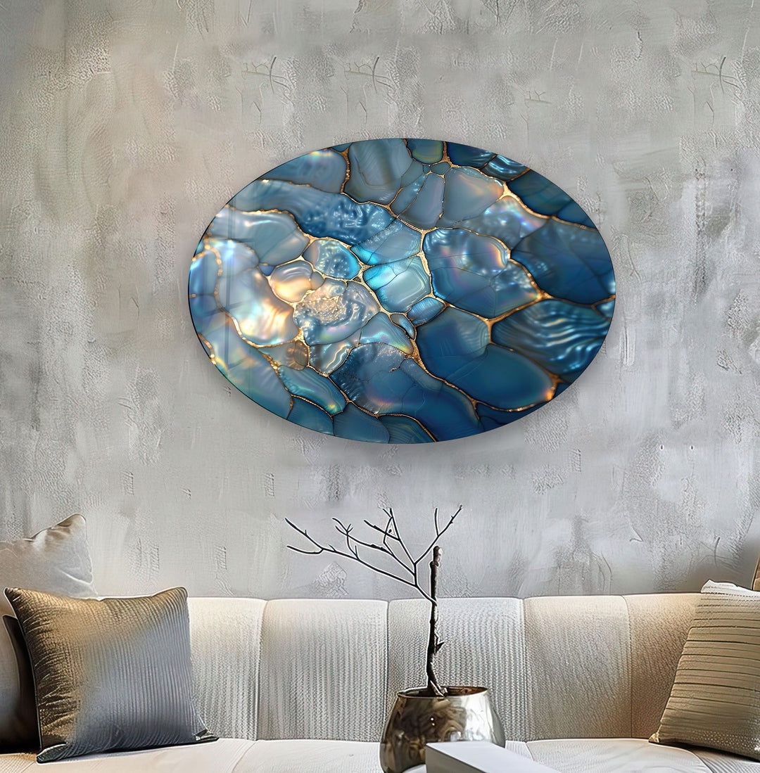 Asymmetric Oval Vivid Stones Glass Wall Art art glass wall art, glass wall art pictures
