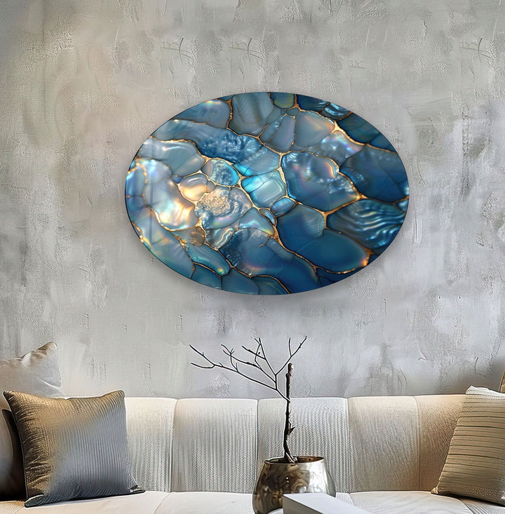 Asymmetric Oval Vivid Stones Glass Wall Art art glass wall art, glass wall art pictures
