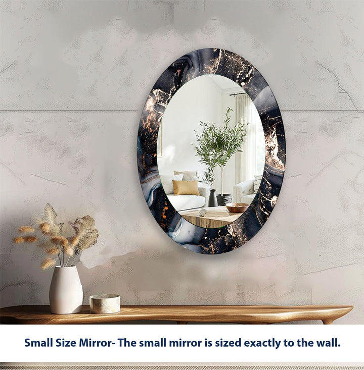 Decorative wall mirror with unique shapes and reflective surfaces for a chic statement
