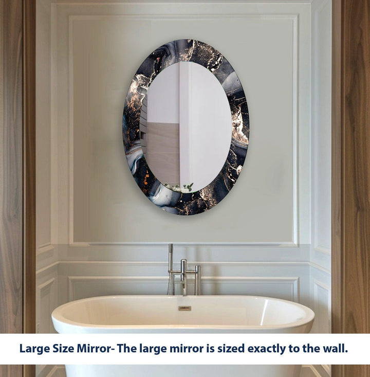 Mirrored wall art crafted with bold patterns for a modern and sophisticated touch
