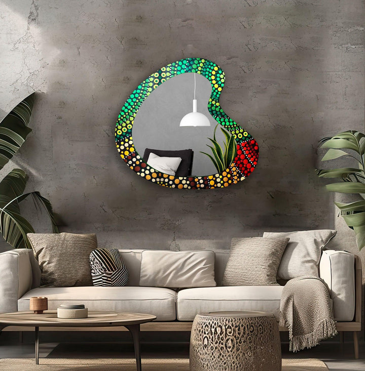 Mirror wall art with creative patterns and reflective accents to brighten your walls

