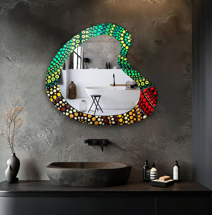 Wall mirrors designed with bold geometric shapes to make a striking statement
