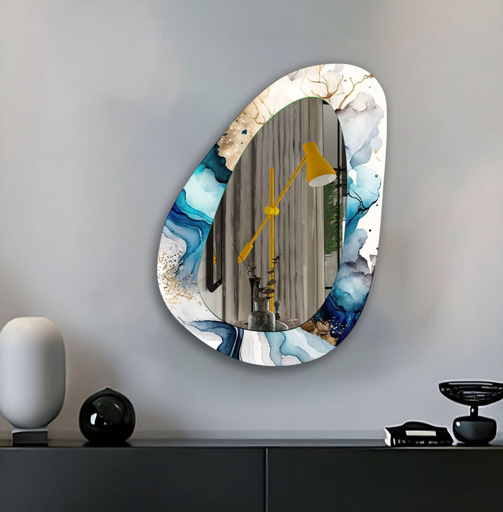 Asymmetrischer moderner Wandspiegel