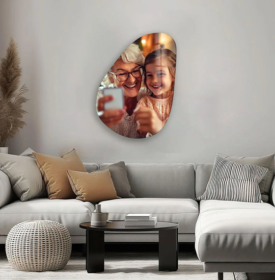 Custom Teardrop Shape Glass Wall Art - MyPhotoStation