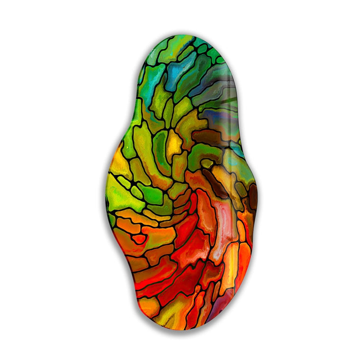 Asymmetrical Red Stained Glass Wall Art art glass wall art, glass wall art pictures
