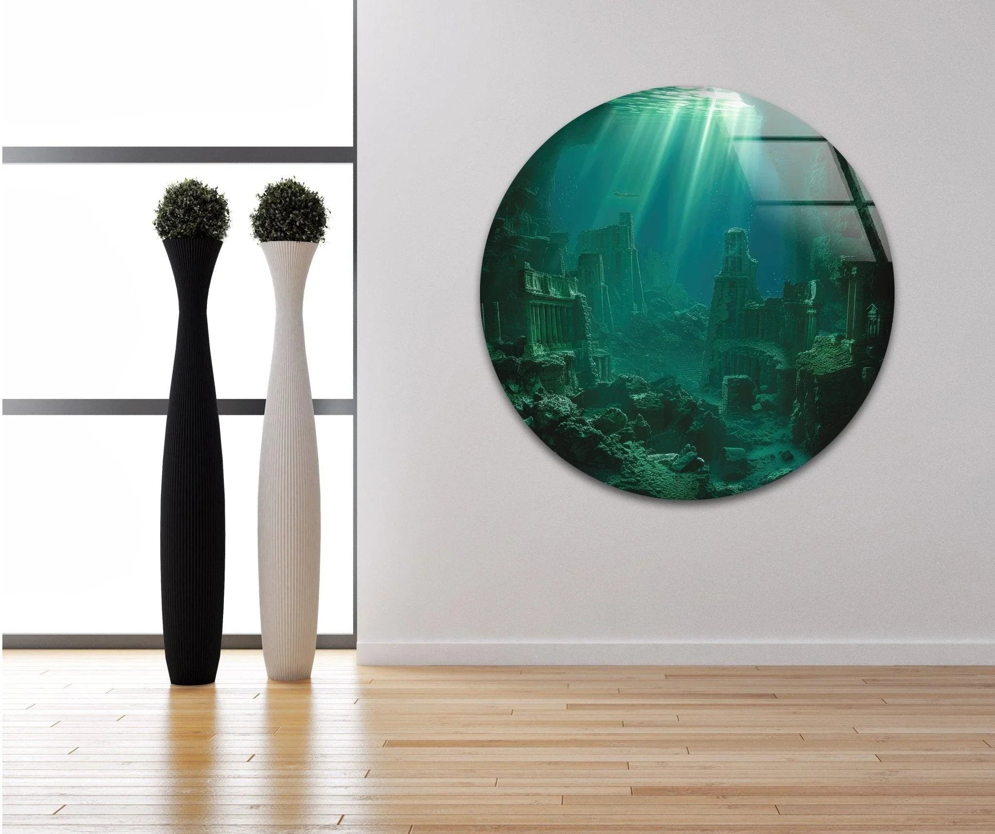 画材 Atlantis Atlantis Underwater Glass Wall Art-Glass Art Prints – MyPhotoStation
