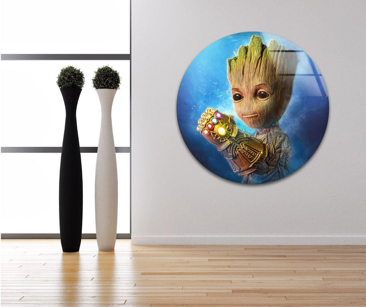 Avengers Baby Groot Wanddekoration aus Glas
