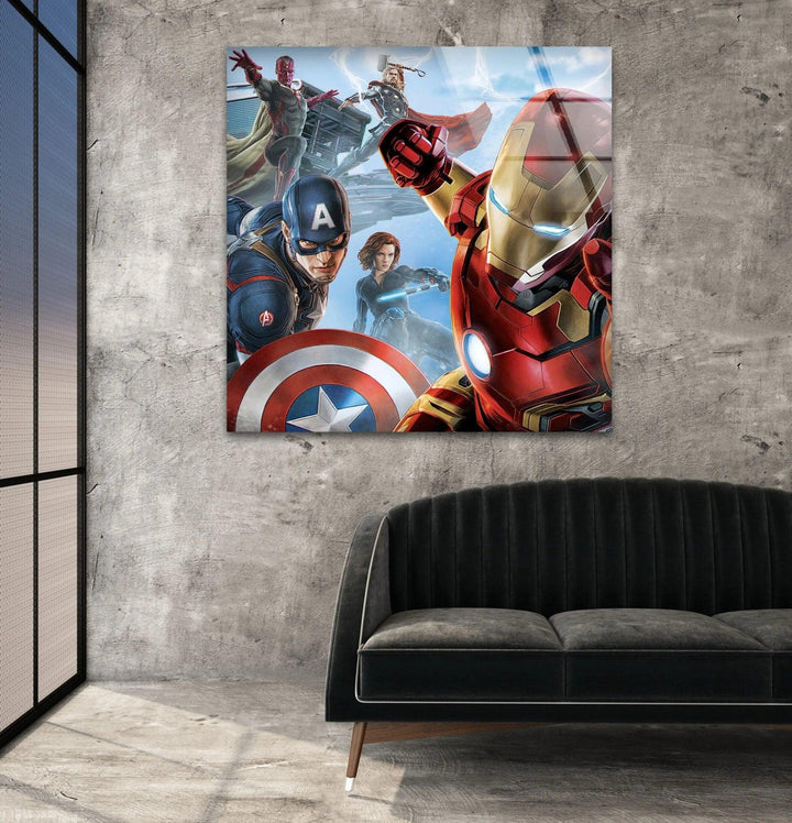 Avengers Glaswandkunst