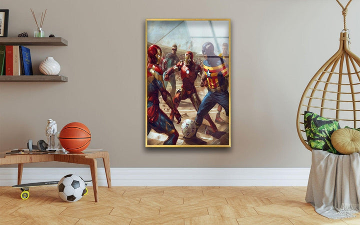 Avengers Fußball-Wandkunst aus Glas