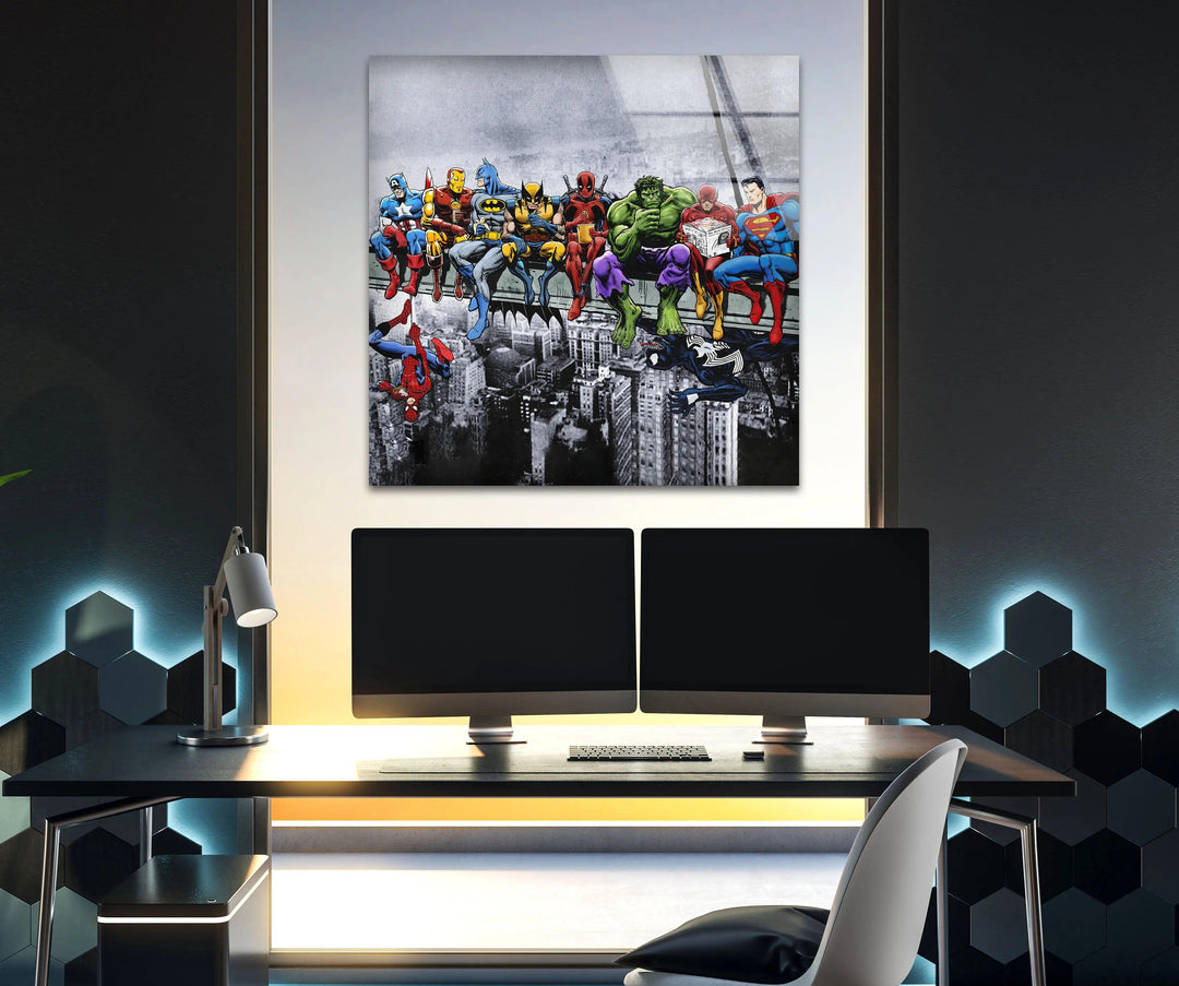 SuperHeroes Glass Wall Art glass image printing, glass prints from photos

