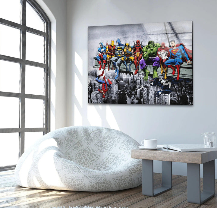 SuperHeroes Glass Wall Art glass photo prints, glass picture prints
