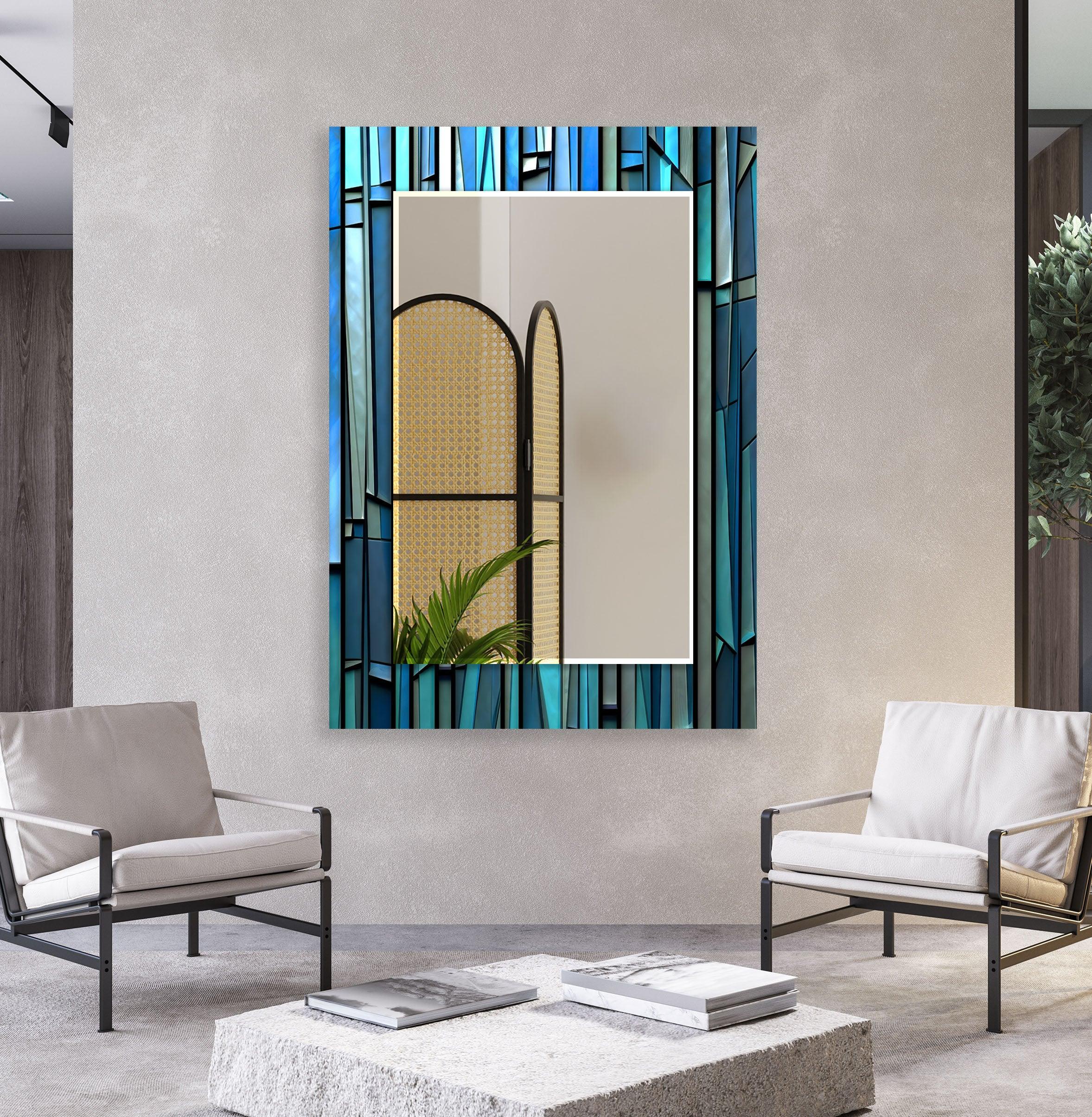 Mirror Art | Mirror Wall Art with Colorful Frames