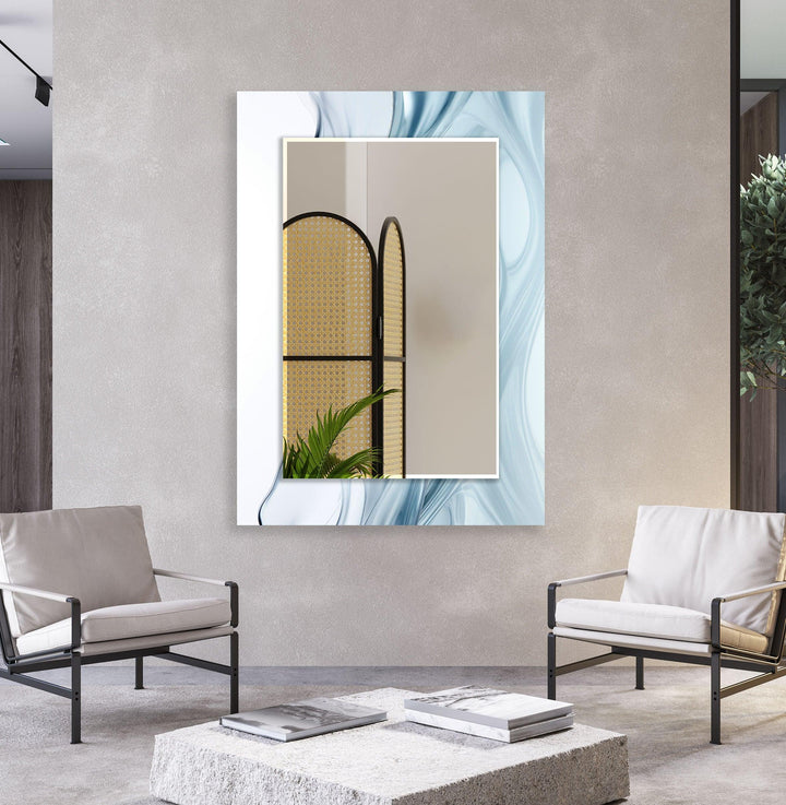 White and Light Grey Wall Mirror big wall mirror
