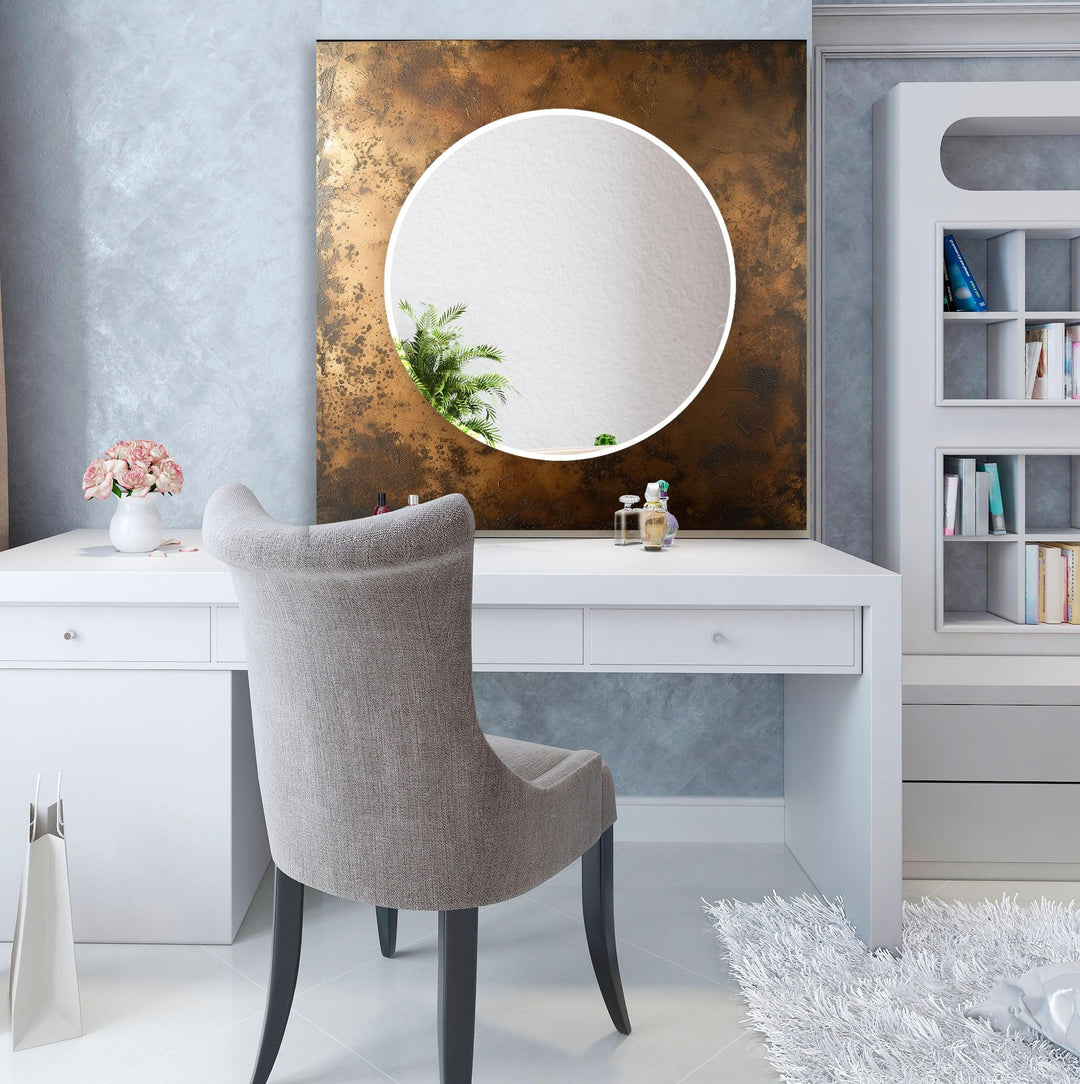 Bronze Abstract Wall Mirror floor mirror
