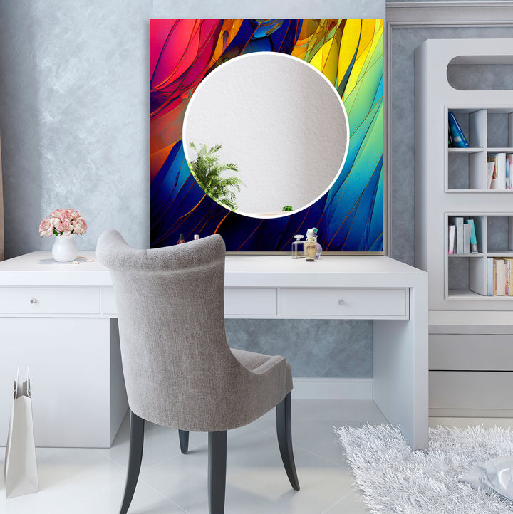 Regenbogen-Prismen-Glas-Wandspiegel – Kräftiges, farbenfrohes Akzentdesign 