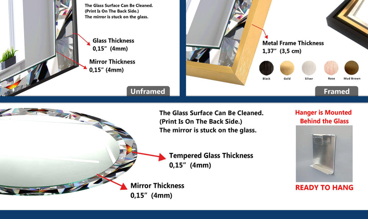 Diamond Effect Big Wall Mirror