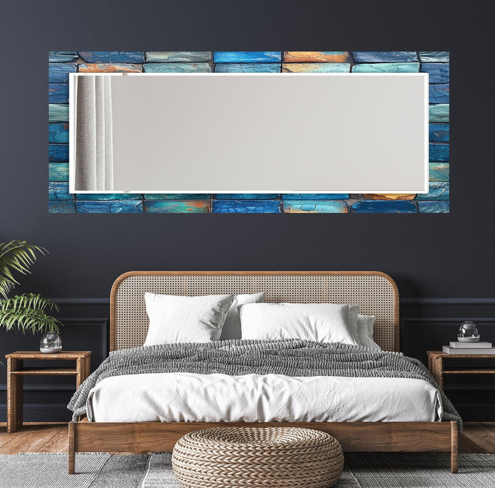 Blue Bricks Wall Mirror backlit mirror
