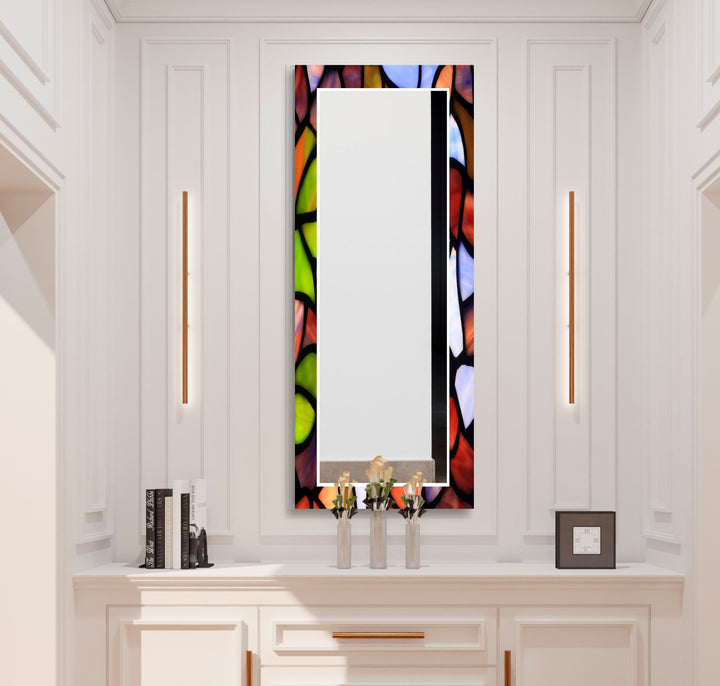 Colored Stones Wall Mirrors Green Mirror	
