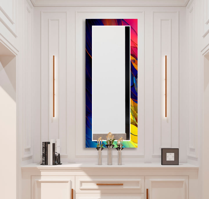 Regenbogen-Prismen-Glas-Wandspiegel – Kräftiges, farbenfrohes Akzentdesign 