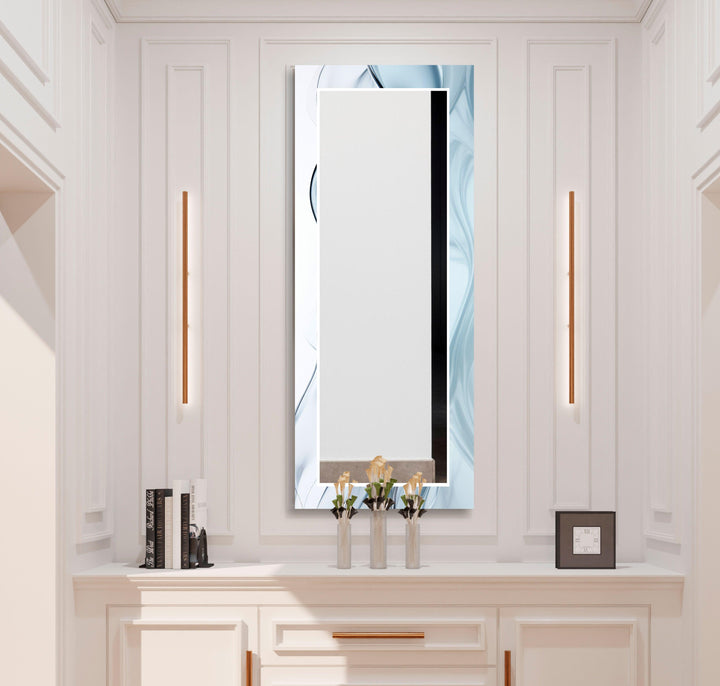 White and Light Grey Wall Mirror large living room mirror
