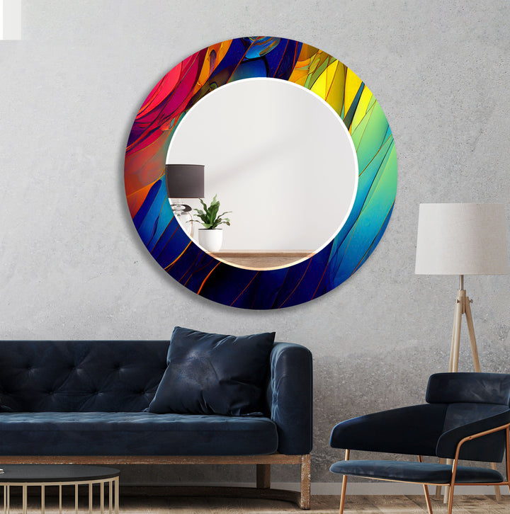 Regenbogen-Prismen-Glas-Wandspiegel – Kräftiges, farbenfrohes Akzentdesign 