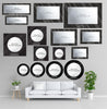 Abstract Round Tempered Glass Wall Mirror