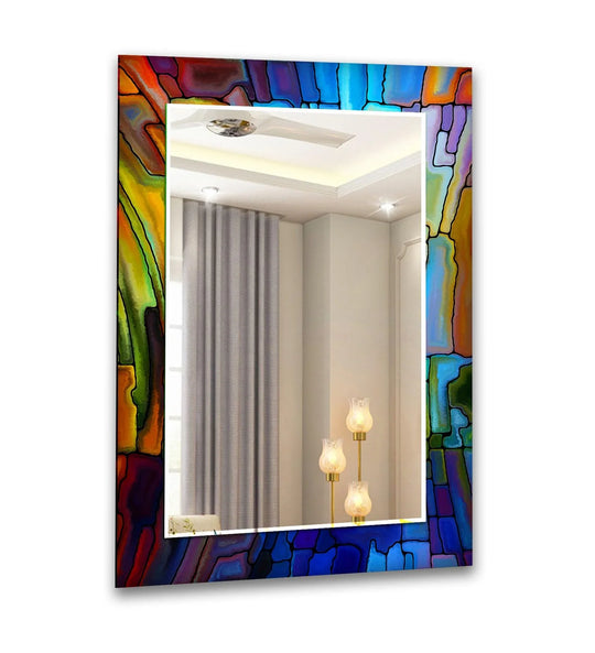 Colored Stained Stones Wall Mirror - MyPhotoStation