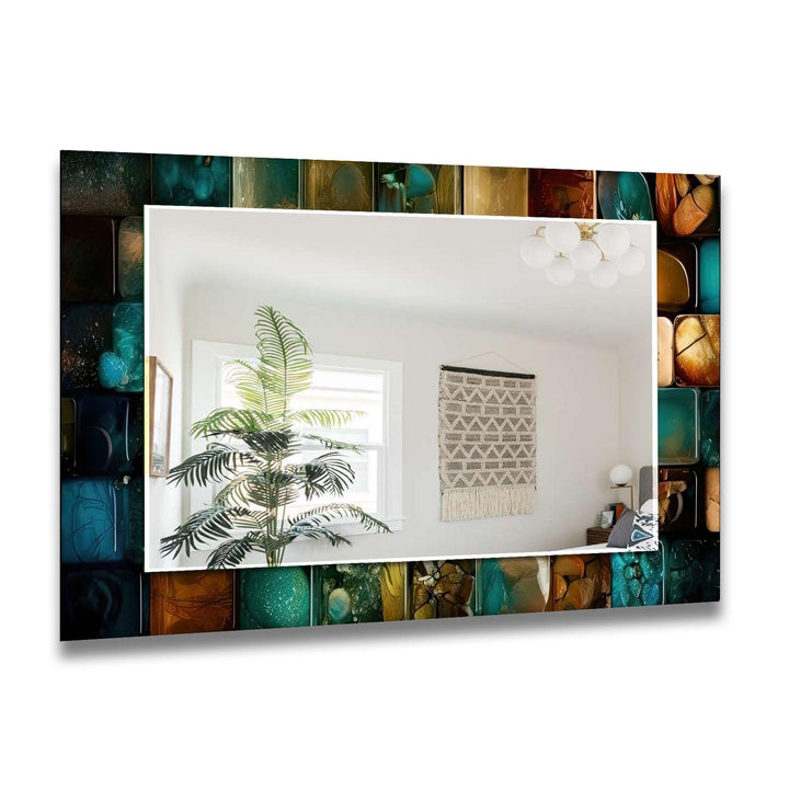 Stained Oil Art Colorful Wall Mirror mirror art
