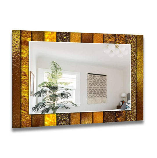 Orange with Golden Details Wall Mirrors Green Mirror	
