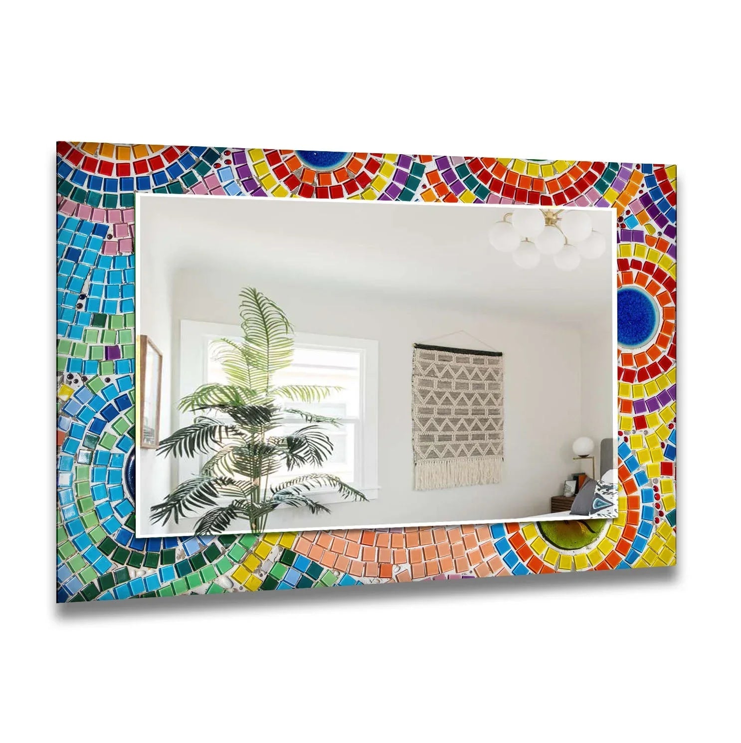 Mirror Art | Mirror Wall Art with Colorful Frames