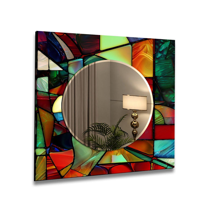 Stained Neon Oil Art Wall Mirror Decorative Wall Mirror
