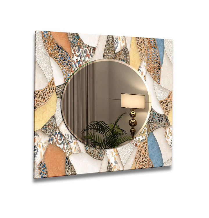 Mosaic Beige & Orange Wall Mirrors large floor mirror
