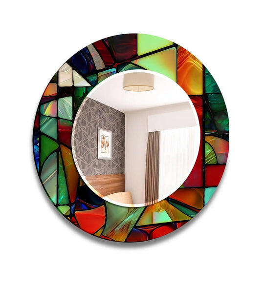 Shiny Stained Green Wall Mirrors Long Mirror
