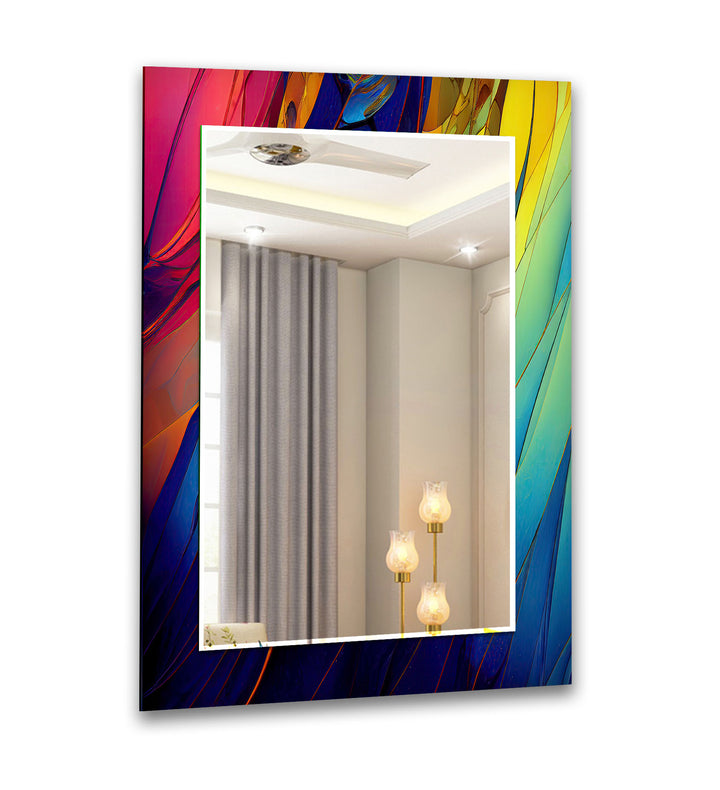 Regenbogen-Prismen-Glas-Wandspiegel – Kräftiges, farbenfrohes Akzentdesign 