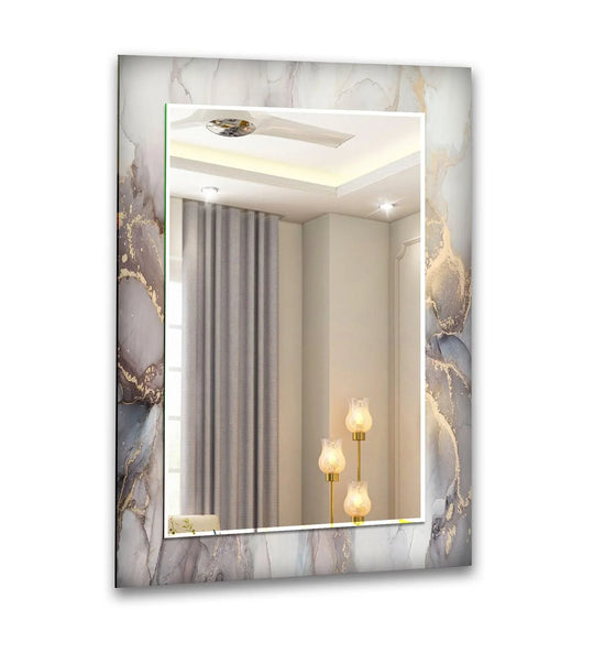Silver & Gold Marble Wall Mirror Dining Room Mirror
