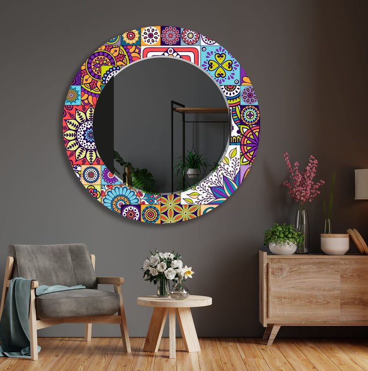 Multipattern Mosaic Wall Mirror Large Mirror
